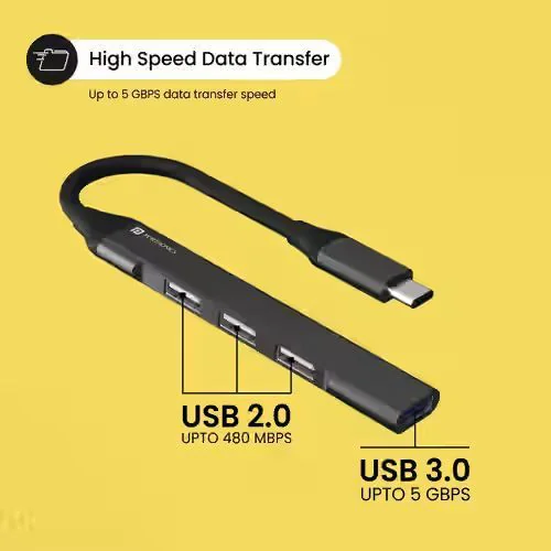 Type C to USB A adapter 4 port uSB hub